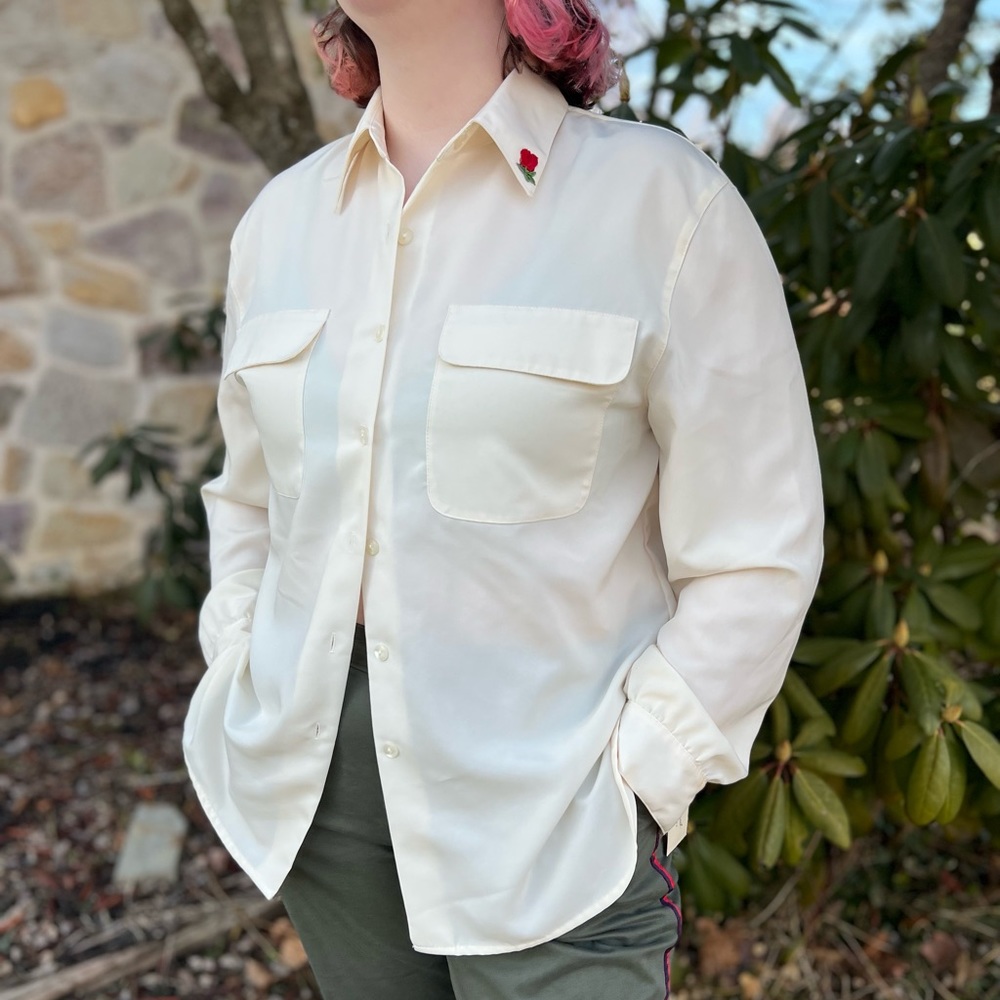 Laura Taylor long sleeve blouse size medium